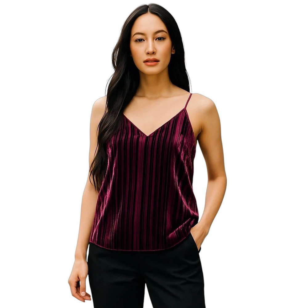 Tart Velvet Cami Top Red Burgundy Size XS